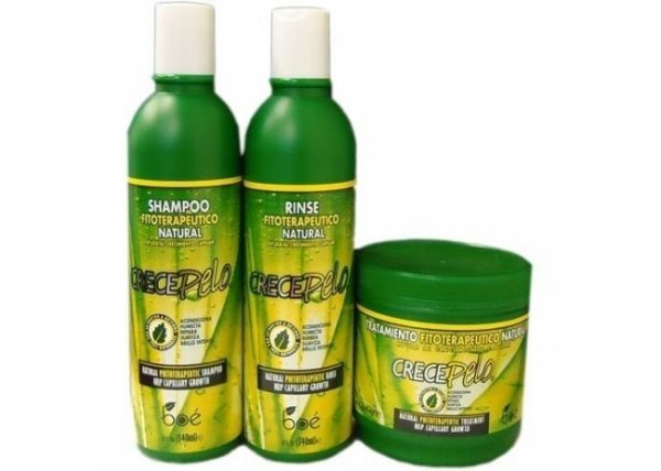 Kit Crece Pelo: Shampoo 340ml + Condicionador 340ml + Máscara 454g